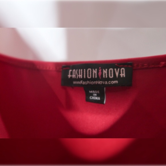 Fashion Nova Burgundy Ruched Dress - Picture 5 of 9